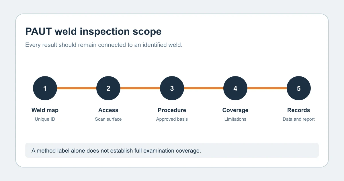Phased Array UT for Weld Inspection: Scope, Limits and Records Phased Array UT for Weld Inspection: Scope, Limits and Records